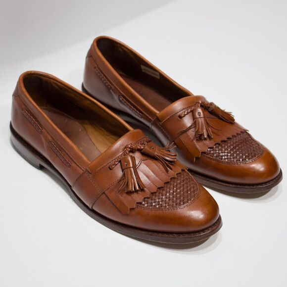 Allen Edmonds Cody Brown Leather Tassel Loafer Made in USA Men Size 11.5A Narrow main image 11
